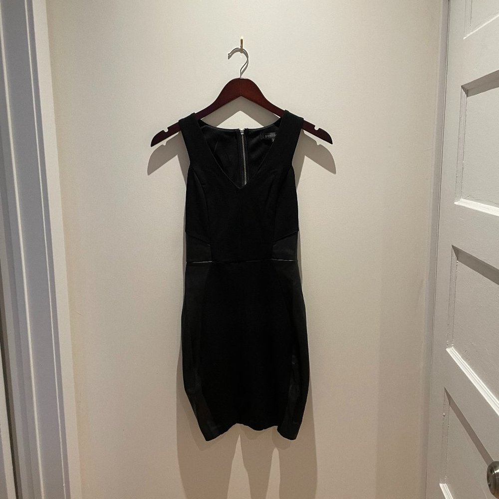 Dynamite Faux Leather Detail Bodycon Dress